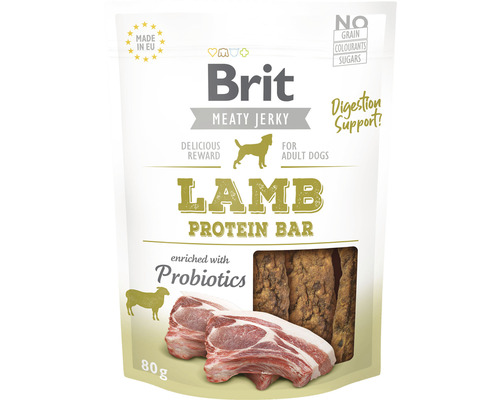 Pamlsky pro psy Brit Jerky Lamb Protein Bar 80 g