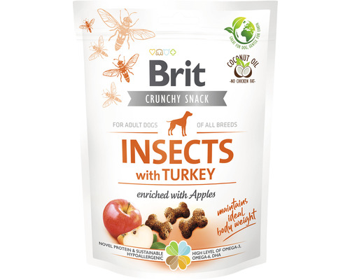 Pamlsky pro psy Brit Care Crunchy Cracker Insects with Turkey and Apples 200 g