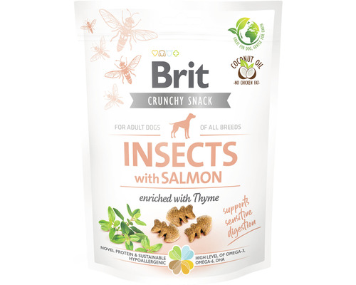 Pamlsky pro psy Brit Care Crunchy Cracker Insects with Salmon enriched with Thyme 200 g