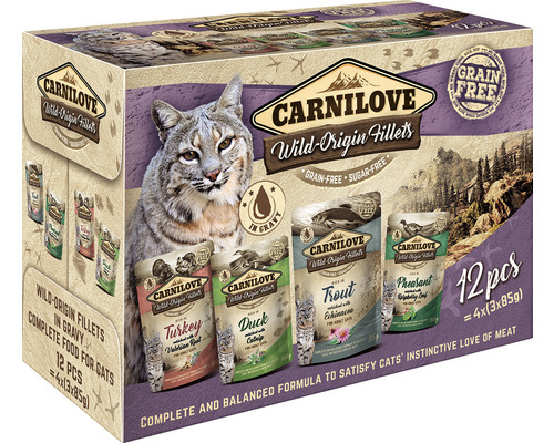 Kapsičky pro kočky Carnilove Cat Pouch 12 x 85 g