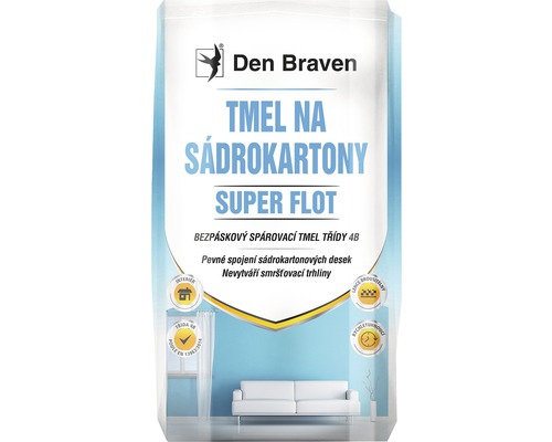 Spárovací hmota na sádrokarton DEN BRAVEN Super Flot, 5 kg Spárovací hmota na sádrokarton DEN BRAVEN Super Flot, 5 kg
