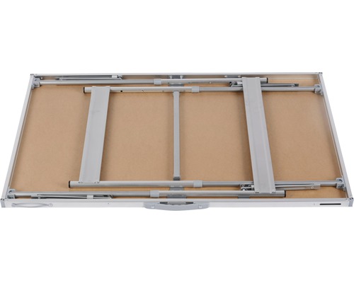 Skládací stůl s hliníkovým rámem a rukojetí