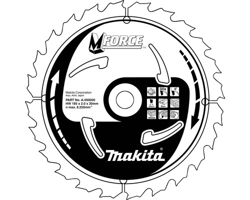 Pilový kotouč Makita s označením M Force pro zpracování dřeva