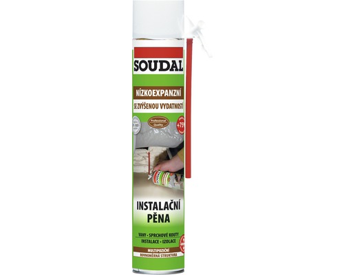 Montážní pěna PUR SOUDAL instalační nízkoexpanzní trubičková 750 ml