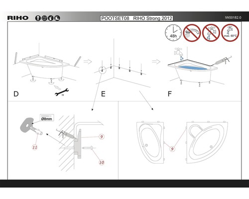 Montážní návod pro vanu