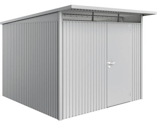 Plechový zahradní domek Biohort AvantGarde A7 jednokřídlé dveře 254 x 254 cm stříbrný metalický