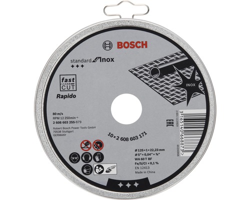 Řezný kotouč Bosch pro nerezovou ocel, průměr 125 milimetrů