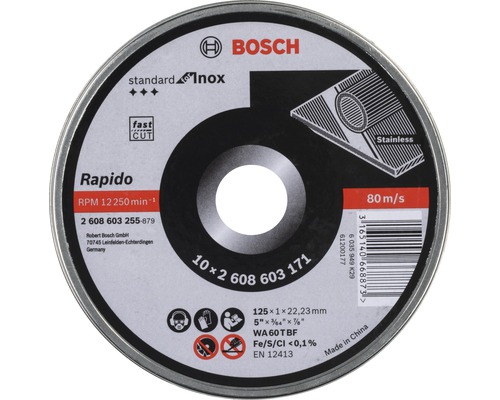 Řezací kotouče Bosch 125x22,23 mm 1mm Inox
