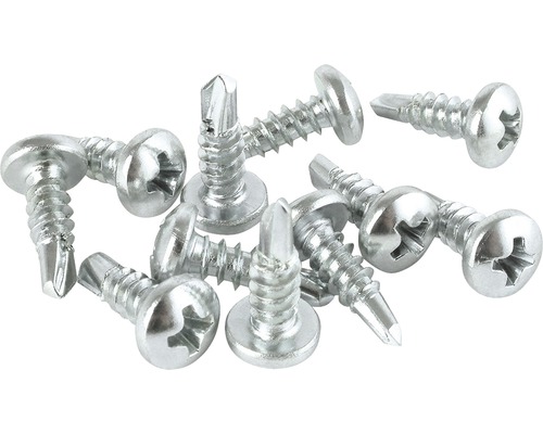 Vruty Tamadex TEX 3,5 x 9,5 mm LB, samořezné, 100 ks Několik vrtacích šroubů s čočkovou hlavou