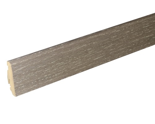 Soklová lišta Skandor dub matně šedý SU60L 19x58x2400 mm Dřevěná podlahová lišta