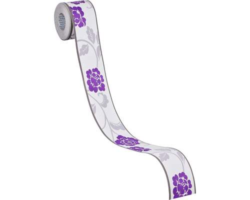 Papírová bordura s květinovým vzorem na roli