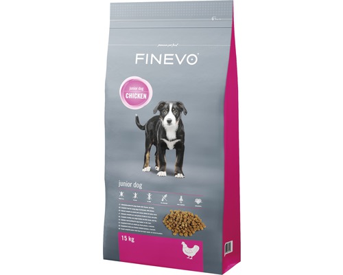 Granule pro psy Junior Dog FINEVO kuřecí 15 kg