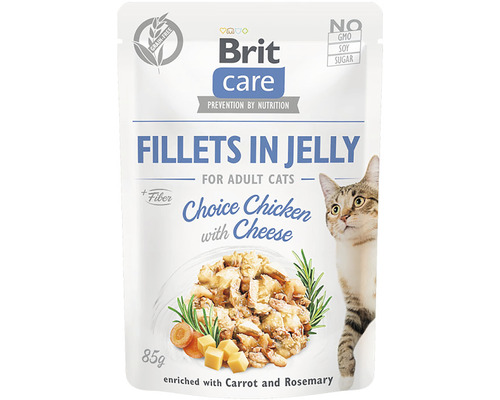 Kapsička pro kočky Brit Care Cat Pouch Choice Chicken with Cheese in Jelly 85 g