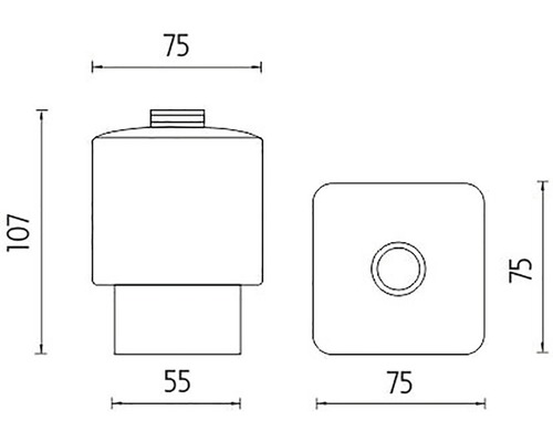 Technický výkres s rozměry výrobku.