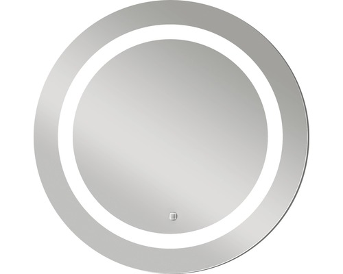 Kulaté LED zrcadlo do koupelny s osvětlením DSK Silver Sun LED Ø 59 cm