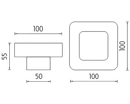 Technický výkres knoflíku na nábytek s rozměry.