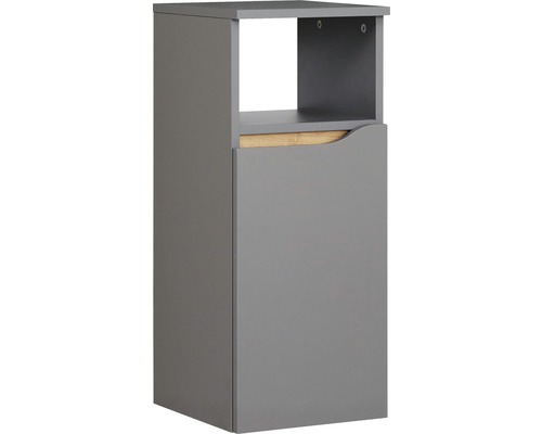Koupelnová skříňka nízká Pelipal Quickset 357 šedá 30 x 72 x 33 cm 357.013040 Šedá závěsná skříňka s dvířky a otevřenou policí