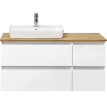 Koupelnová skříňka pod umyvadlo Pelipal Quickset 360 lesknoucí bílá 110 x 53 x 49 cm-thumb-1