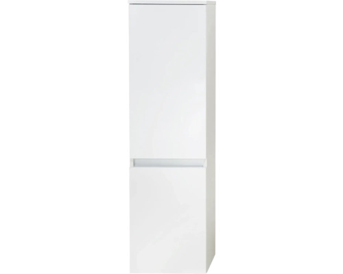 Bílá vysoká skříňka do koupelny