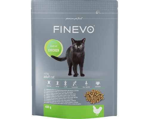 Granule pro kočky FINEVO Adult Cat kuřecí 0,4 kg