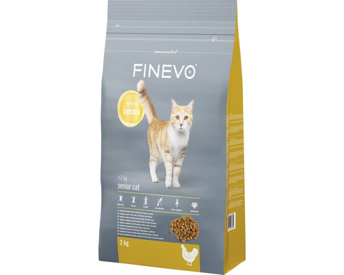 Granule pro kočky FINEVO Senior Cat kuřecí 2 kg Granule pro kočky FINEVO Senior Cat kuřecí 2 kg