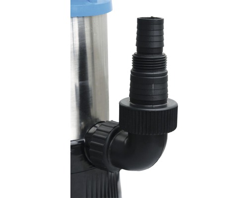 Detailní pohled na jezírkový filtr s hadicovou přípojkou