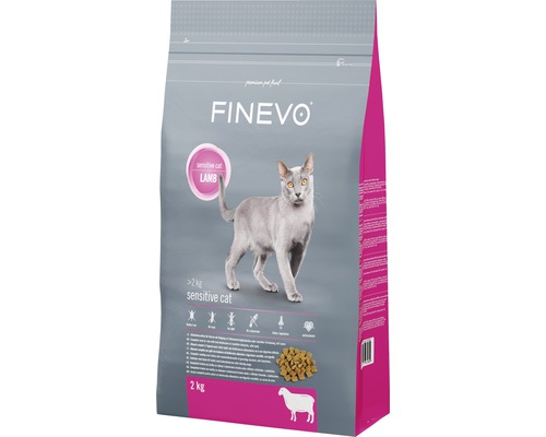 Granule pro kočky FINEVO Sensitive Cat jehněčí 2 kg