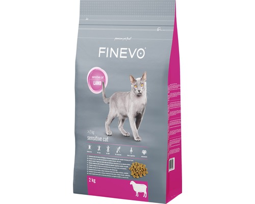 Granule pro kočky FINEVO Sensitive Cat jehněčí 2 kg Granule pro kočky FINEVO Sensitive Cat jehněčí 2 kg