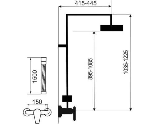 Sprchový systém Novaservis ECO s termostatickou baterií SETECO/TER,0
