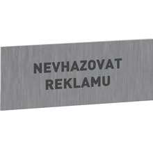 Symbol Nevhazovat reklamu 60 x 25 mm, nerez, samolepicí-thumb-0