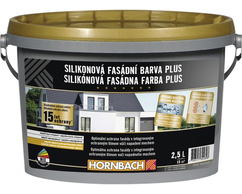 Fasádní barva HornbachPlus silikonová bílá 2,5 l Fasádní barva HornbachPlus silikonová bílá 2,5 l