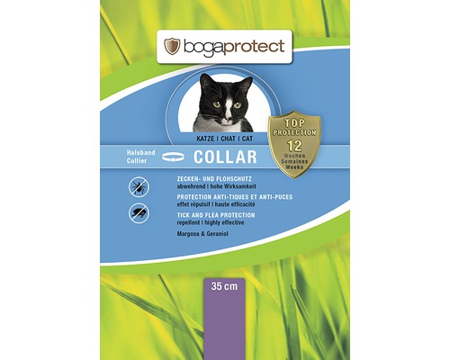 Obojek repelentní proti klíšťatům a blechám BOGAR bogaprotect COLLAR cat 35cm BIOCID