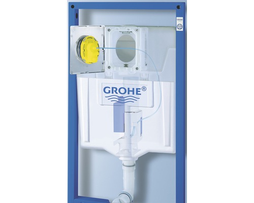 Předstěnový instalační prvek pro WC se splachovací nádrží a logem Grohe