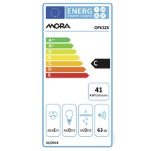 Energetický štítek Mora OP632X s třídou energetické účinnosti C