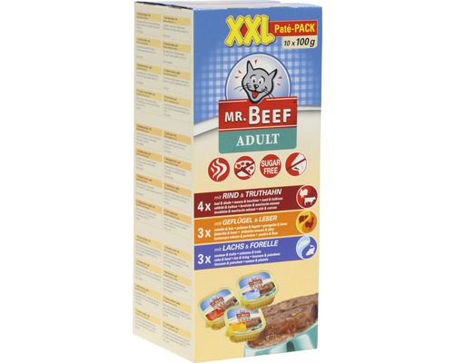 Kapsičky pro kočky Mr. BEEF paté 1 balení 8x10x100 g