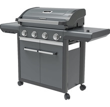 Plynový gril se čtyřmi hořáky, bočními stolky a spodní skříňkou