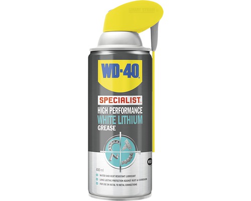 WD 40 - vysoce účinná bílá lithiová vazelína, 400 ml WD-40 Specialist Vysoce výkonné bílé lithiové mazivo, 400 ml