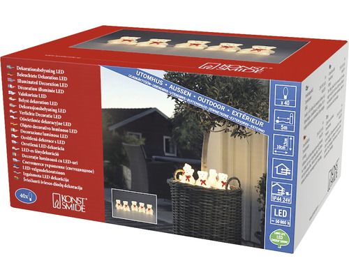 Balení LED dekorace s medvídky pro venkovní použití