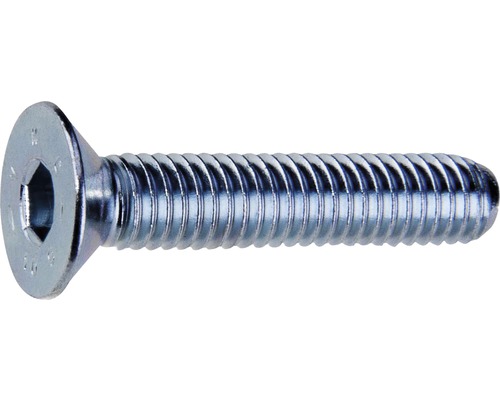Metrický šroub Imbus 5,0x20 mm, zinek bílý, balení 500 ks Šroub s kuželovou hlavou a vnitřním šestihranem