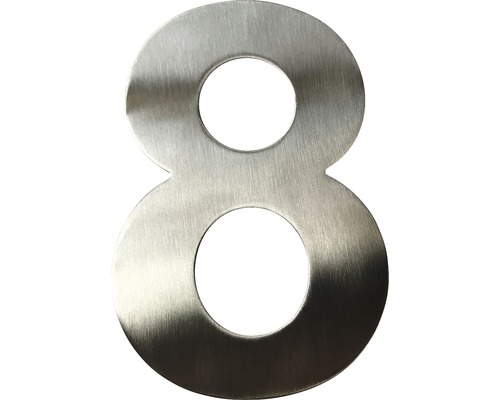 Domovní číslo "8" nerezová ocel, 15 cm