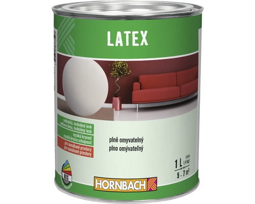 Barva na zeď Hornbach Latex bílý 1 l-0