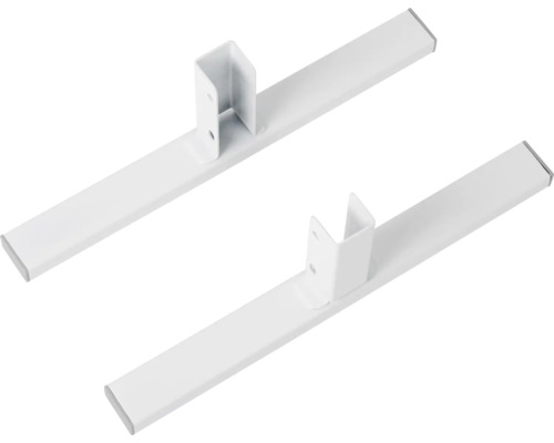 Dvě bílé držáky radiátorů