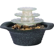 Stolní fontána se třemi úrovněmi a kameny