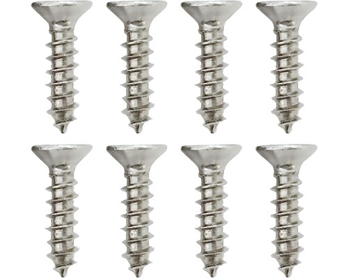 Osm šroubů se zápustnou hlavou