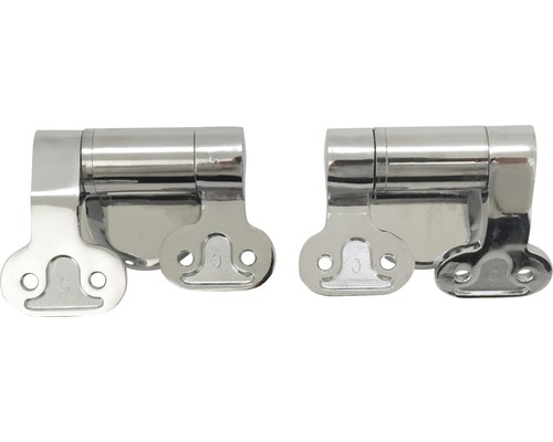 Dvě kovové podpěry zábradlí