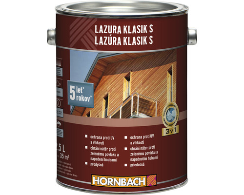 Lazura na dřevo Hornbach Klasik S teak 2,5 l