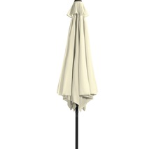 Zavřený zahradní slunečník s černým rámem