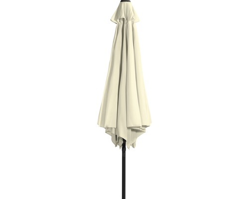 Zavřený zahradní slunečník s černým rámem