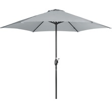 Otevřený kulatý slunečník s klikovým mechanismem