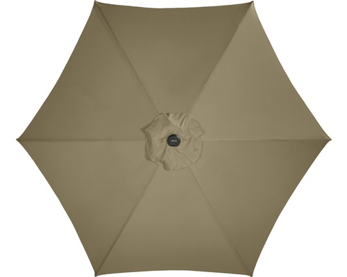 Pohled zespodu na otevřený slunečník